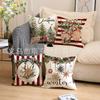 Christmas Tree Pillow Cover Living Room Bedroom Cushion Cover Autumn and Winter Festival Home Decoration Sofa Cushion Cover