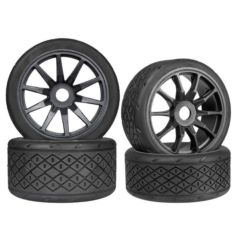 Set of 4 Remote Control Wheel Tires for Crawlers Car Model Rubber Wheel Tires for Remote Control Accessories
