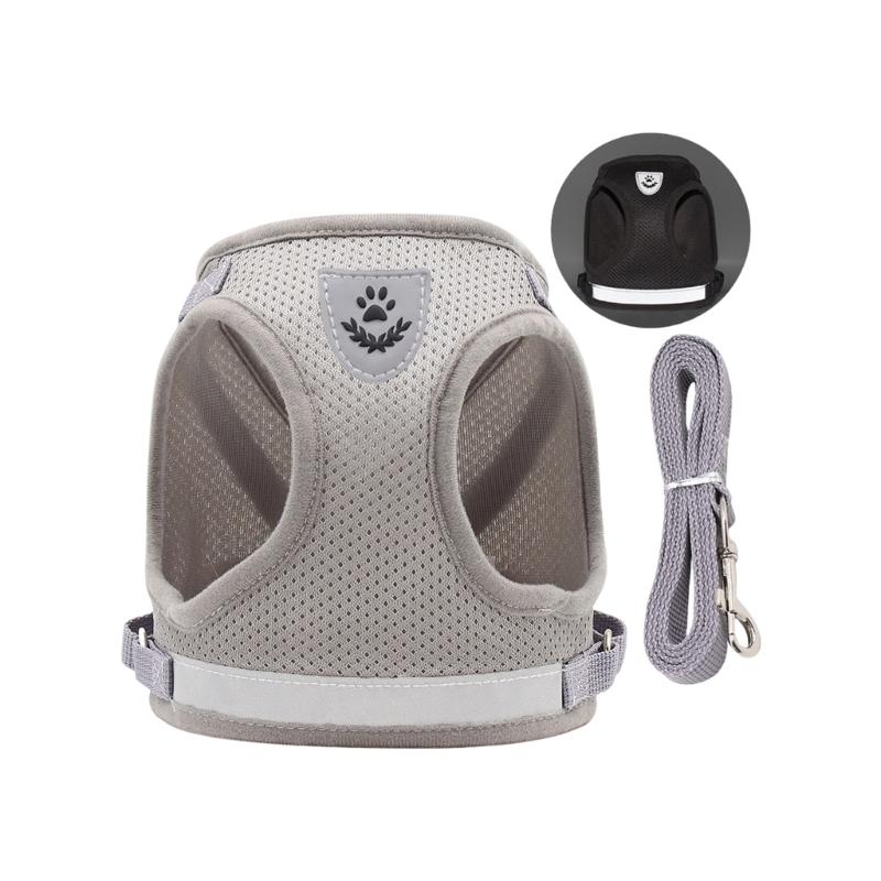 Breathable Dog Vest Harness Reflective Strap Comfortable Dog Harness for Small Pet Outdoor Activity Walking Accessory