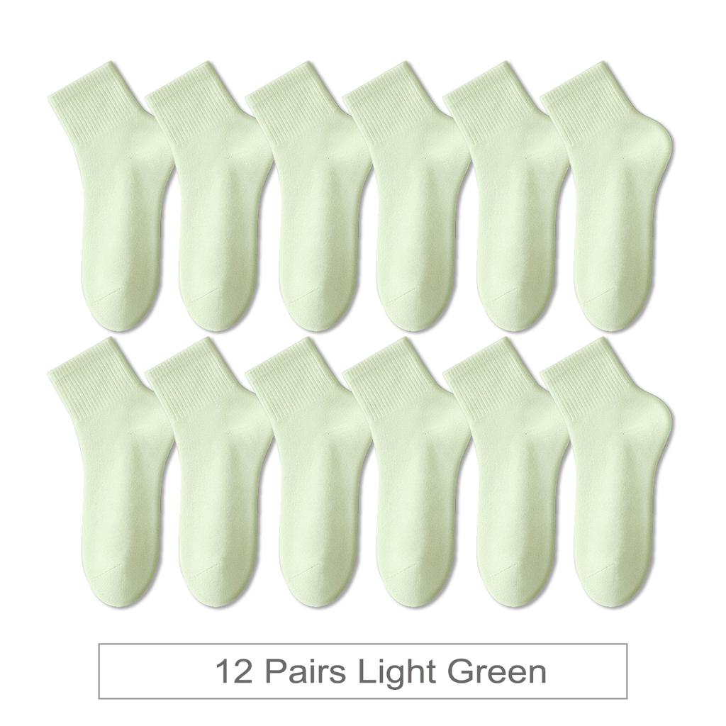 12 Paar Neue Damen Baumwollsocken Herren Socken Kurz Knöchel Bunt Herbst Frühling Weich Atmungsaktiv Bunte Mädchensocke
