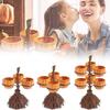 Charming Halloween Resin Pumpkin Cup And Broom Decorative Ornament Set For Festive Home Decor