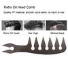 Portable Men Oil Hair Hairdressing Comb Wide Large Tooth Long Handle Hairstyle Comb 4#