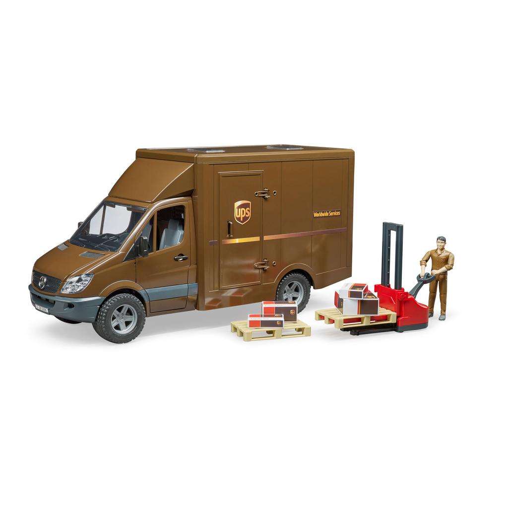 BRUDER MB UPS & Forklift (with Figure) BR02538