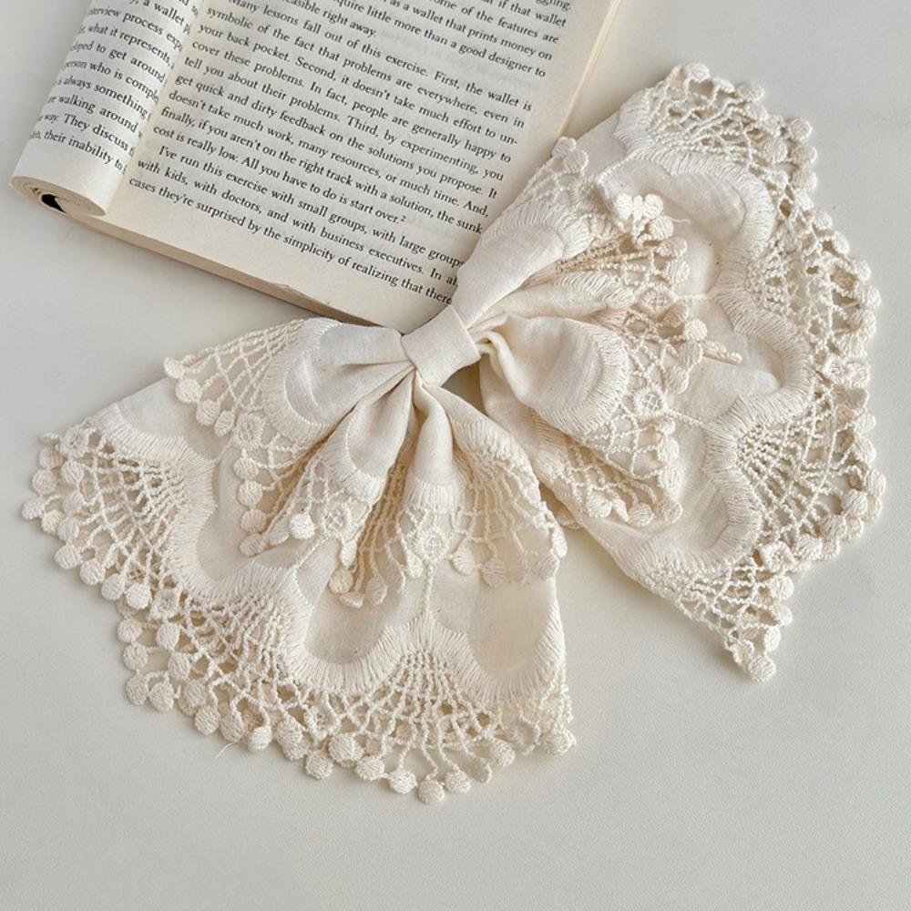 Korean Style Lace Bowknot Flower Hair Clip Ponytail Holder Hair Bands  Girls Hair Accessories