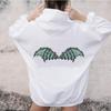 Colored Demon Wings Gothic Hoody Sweatshirts Pullovers Fashion Graphic Women Pure Cotton Streetwear Top Jumper Hoodie Hoodies