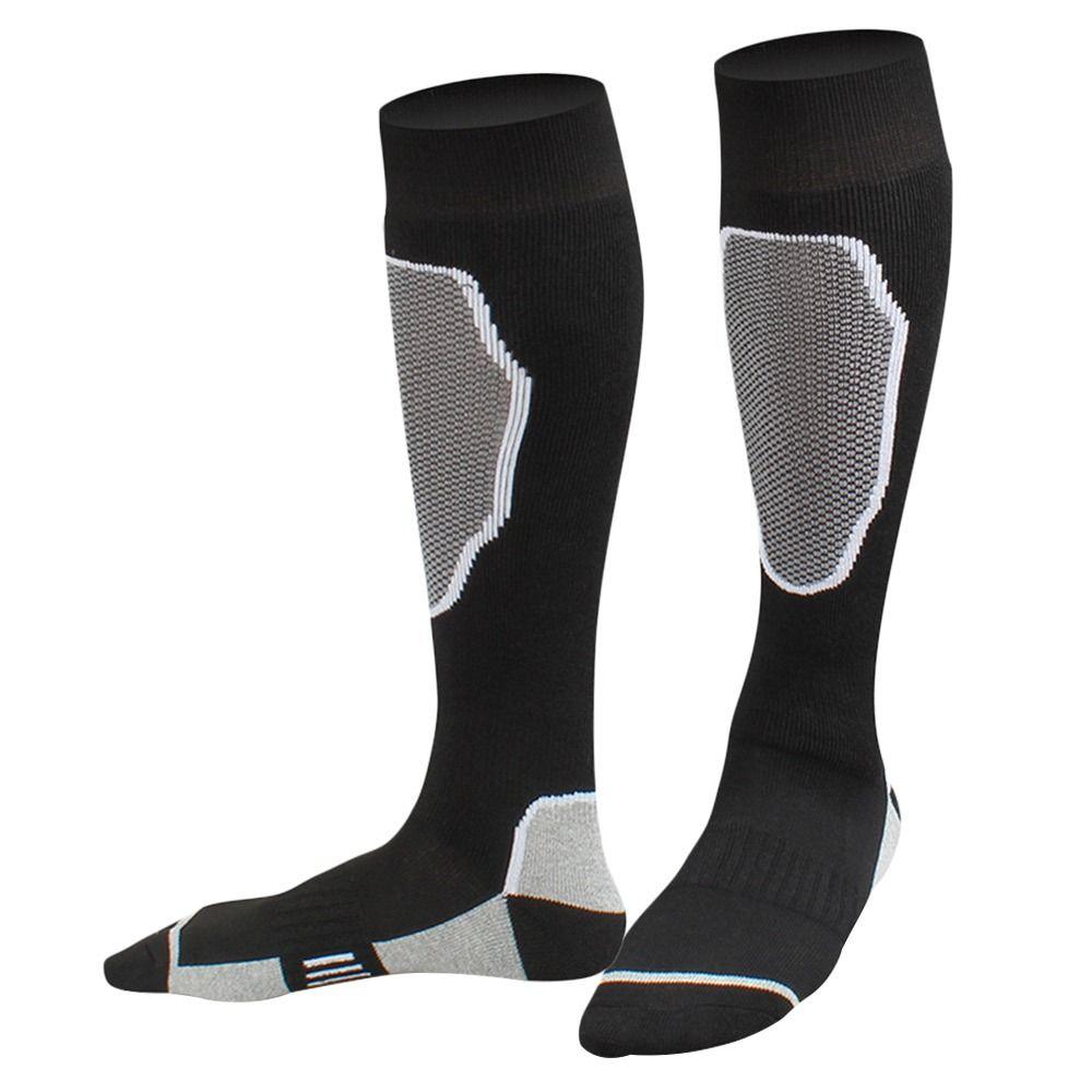 

Тепловые лыжные носки, толстые хлопковые гетры, зимние спортивные носки для детей Men-Grey black