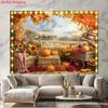 2D Thanksgiving Farm Backdrop Autumn Scenery Photography Background