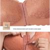Plus Size Wireless Lace Front Buckle Push-Up French Sleep Bra