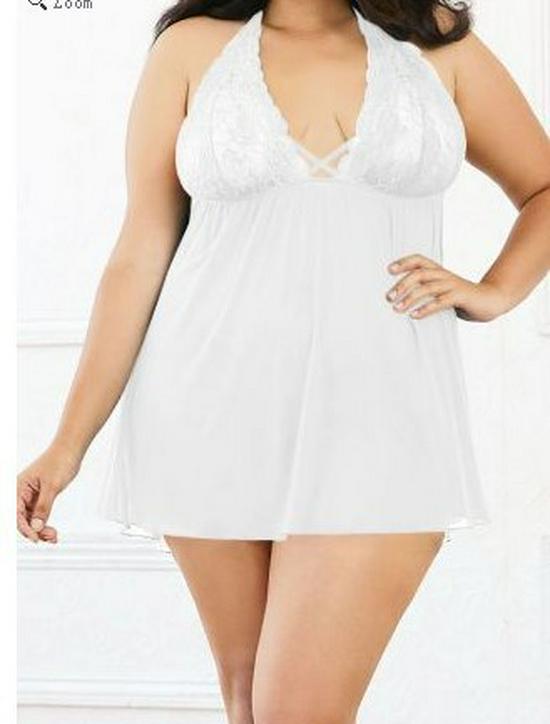 Sexy Lace Halter Neck Lingerie, Large Sizes S-XXXL