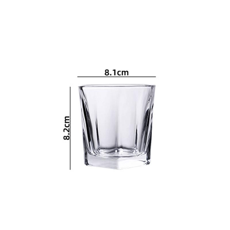 1pcs Creative Nordic Water Cup Classical Whiskey Glass Thick Bottomed Glass Juice Beverage Cups Bar Transparent Cocktail Glass