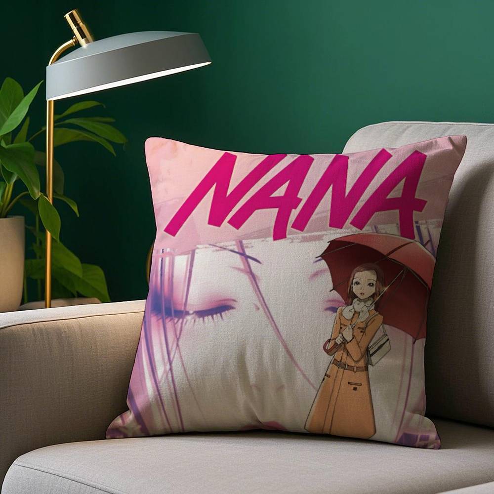 Anime N-Nana Pillow Case Plush Fabric Soft Pillowcase Double Sided Print Sofa Cushion Cover Throw