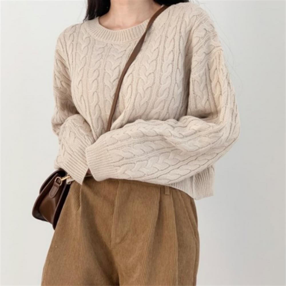 New ArrivalS Open Run Women S Cable Knit Semi Crop Top