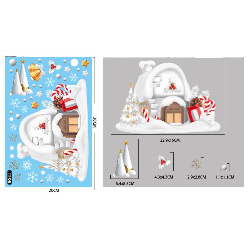 Christmas Window Stickers Christmas Wall Sticker Kids Room Wall Decals Merry Christmas Decorations For Home New Year Stickers