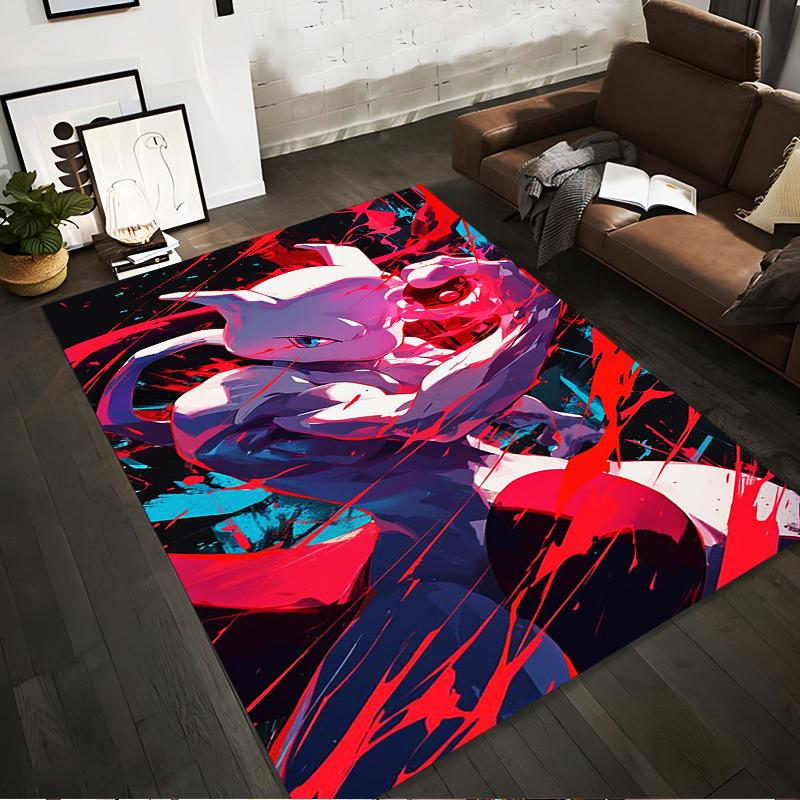 

Cool Anime-Inspired Carpet with Bold Red and Blue Abstract Design Suitable for use as an anti-slip for living room bedroom sofas 40x60cm( 15x23in )