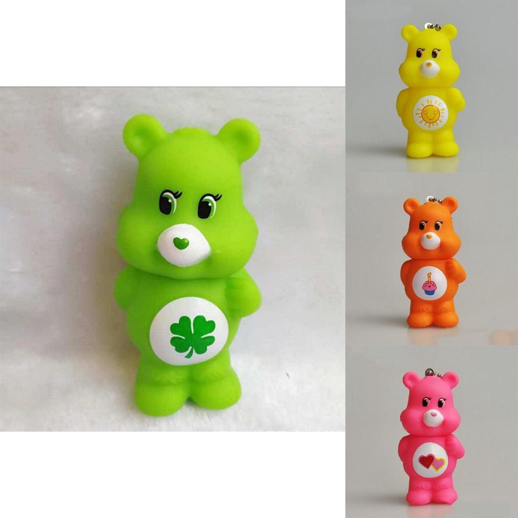 PVC-Kunststoff Care Bears Schlüsselanhänger Spielzeugfiguren Tasche Anhänger Kinder Weihnachten Geburtstagsgeschenk
