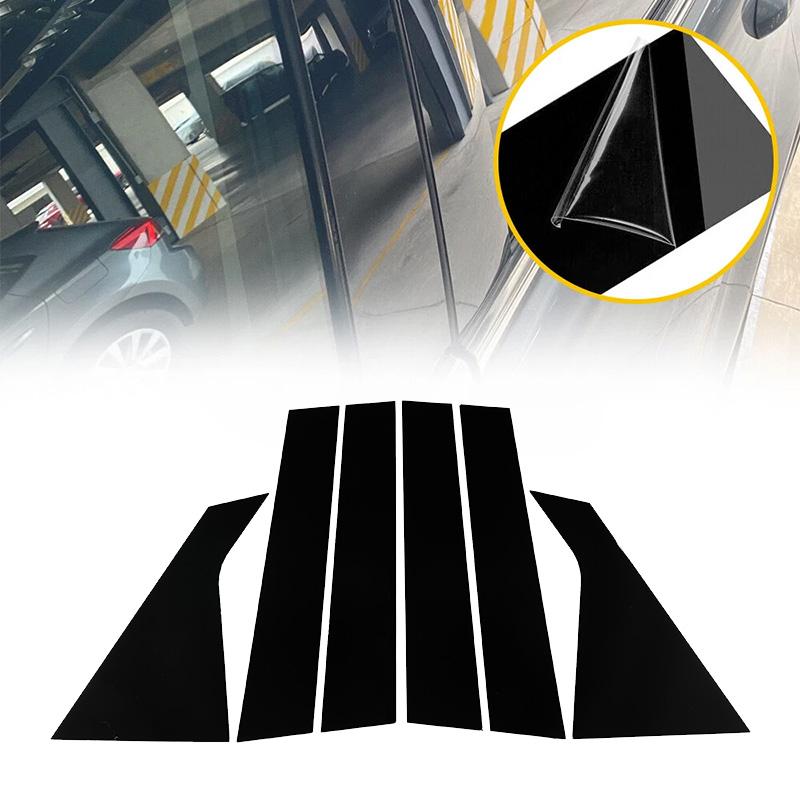 Car B Pillar Post Trims Glossy Black Window Pillar Protection Stickers for Chevrolet Impala 2014-2020