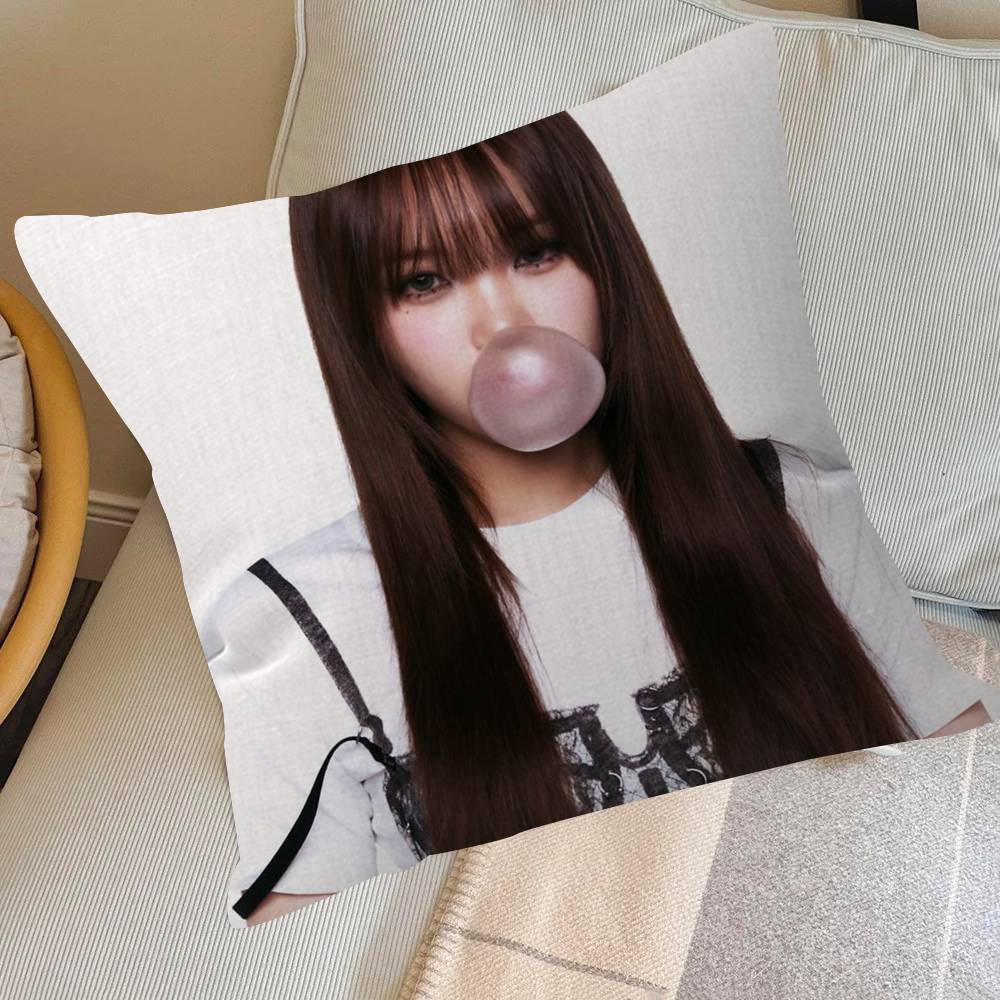 Singer C-Chaewon L-LesserafimS-S   Pillow Gifts Home Office Furnishings Bedroom Sofa Car Cushion Cover case 45x45cm