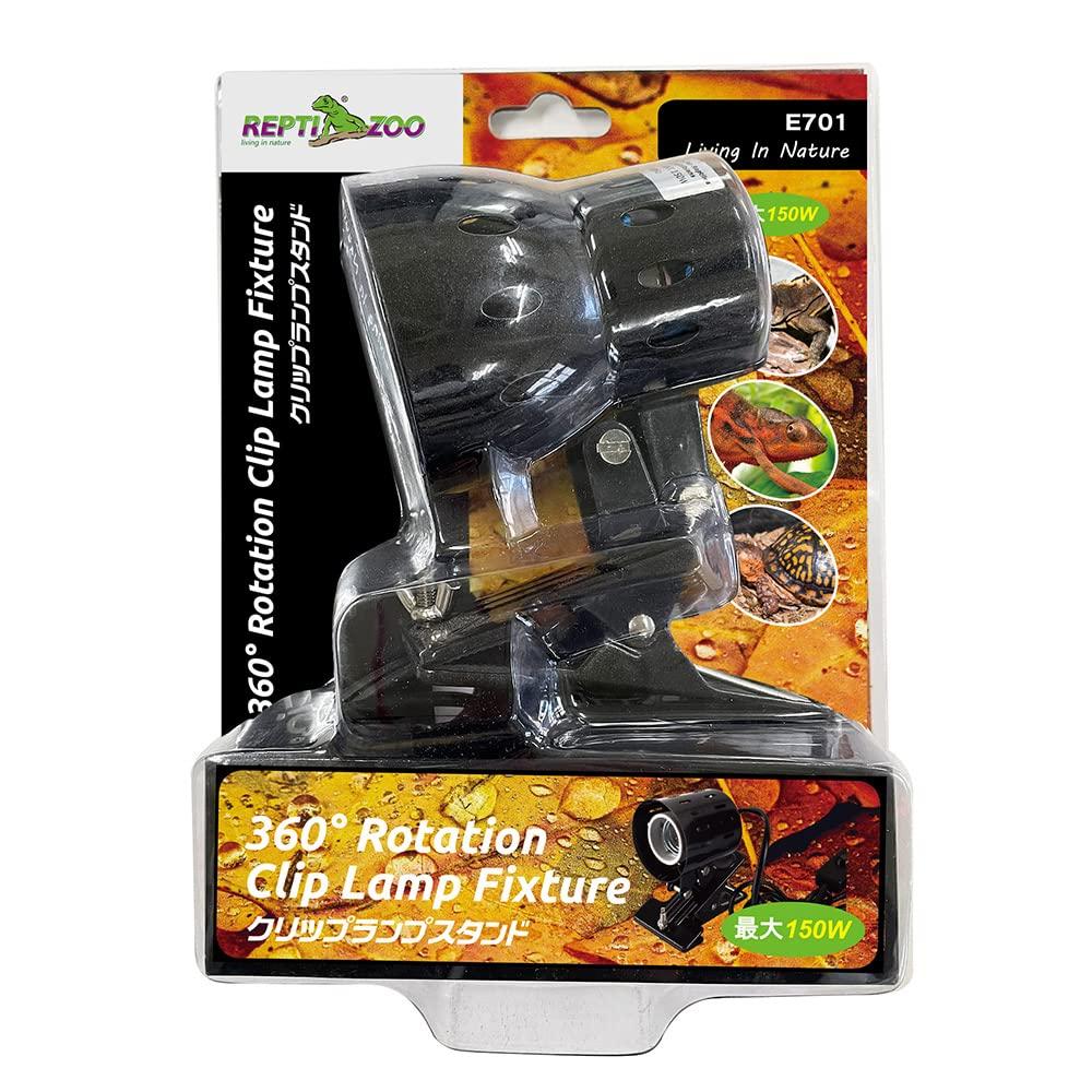 

Sanko Shokai REPTIZOO Clip Lamp Compatible with up to 150W Reptile Socket Stand, E26, Lights,