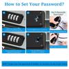 ABUL-Portable Safe Box For Travel, Combination Security Case Lockbox With Code, Waterproof Anti-Theft Mini Travel Safe Box