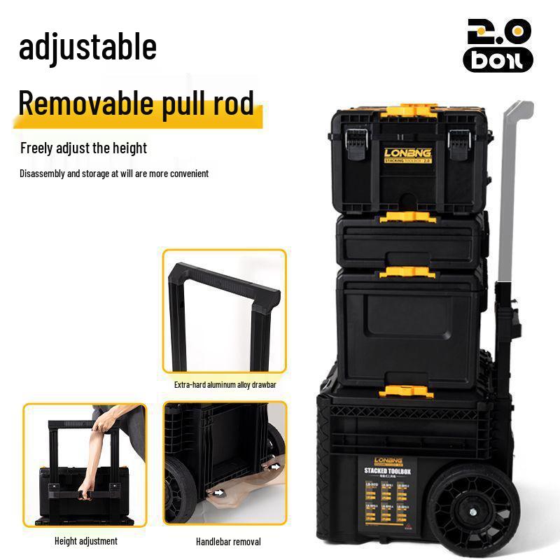 Longbang 2.0 Industrial Multifunction Stackable Tool Storage Suitcase