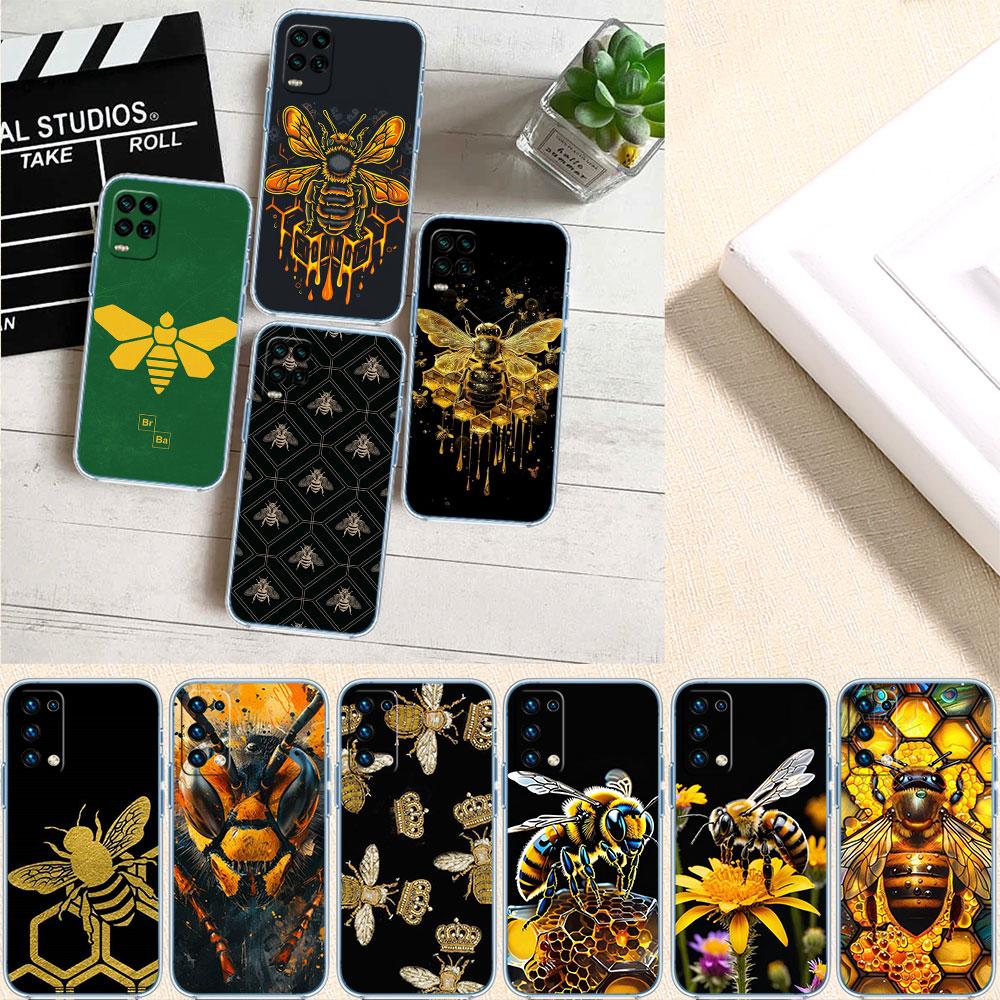 CJ11 Art Bees Cartoon Soft Shell Transparent Phone Case for Motorola Moto G7 G8 G9 G84 G85 G73 G24 G15 Z2 Play Power Plus