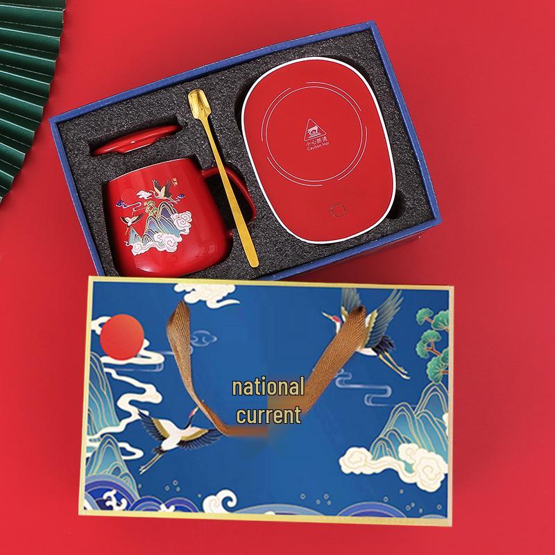 Ensemble Cadeau Tasse Céramique Chauffante 55 Degrés - Tasse Souvenir à Température Constante