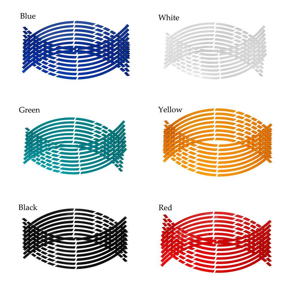New Personality Wheel Decoration Auto Wheel Sticker Reflective Rim Tape Tire Strips Motorbike Decals