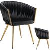 Molto Chair Black Gold Legs