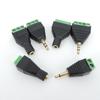 Audio Video AV 3.5mm 2 3 4 Pole Mono Stereo 3.5 Male Female AV Screw Terminal Jack 3.5 Male 3 Pin 4 Pin Terminal Block Plug