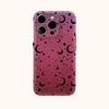Pink Moon and Stars Phone Case for IPhone 17AIR 16E 16 15 14 13 12 11 17 Pro Max Plus Double-layer Back Cover