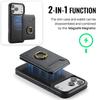 Ring Magnetic Leather Flip Wallet Card Holder Phone Case For iPhone 18 Pro Max 17 Air 17E 16E 16 Plus 15 14 13 12 Purse Cover