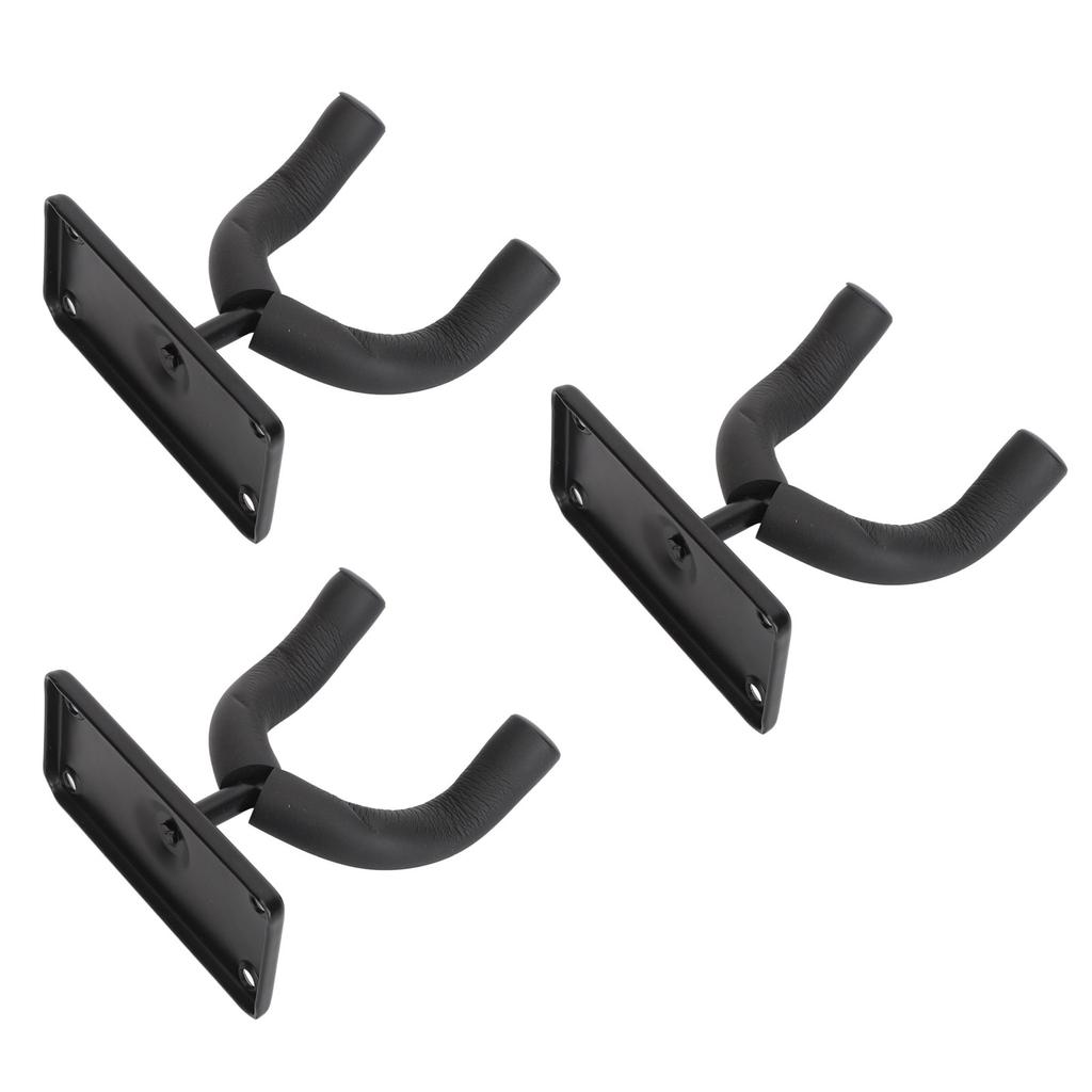 3Pcs Guitar Wall Mount Hanger Hook Bracket Iron Metal Holder for Bass Volin with Accessories