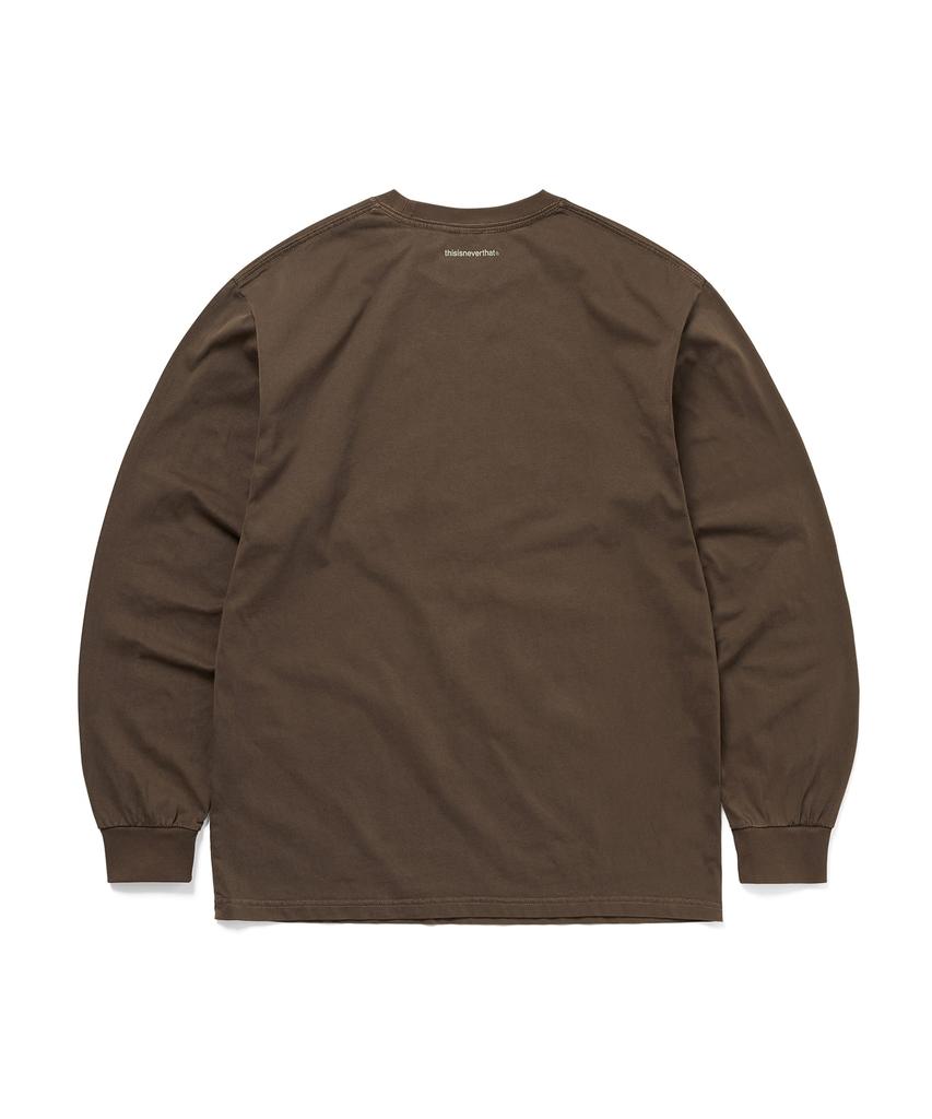 THISISNEVERTHAT T-Logo L/S Tee Dark Chocolate