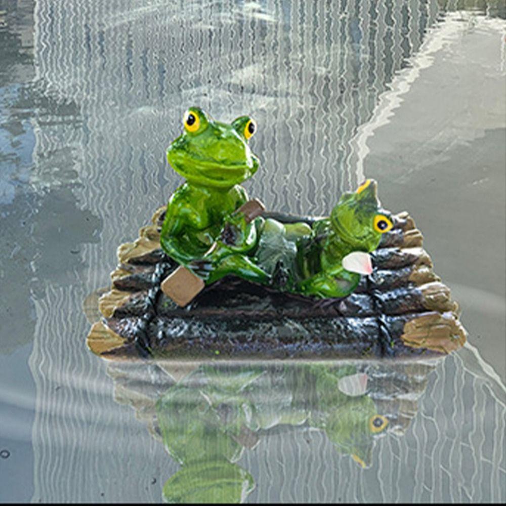 Resin Animal Sculpture Cartoon Floating Pond Ornament Funny Miniatures Figurine  Desk