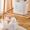 Portable Handheld Plastic Laundry Basket for Clothes and Sundries - High-Grade, Hollow Design for Easy Storage