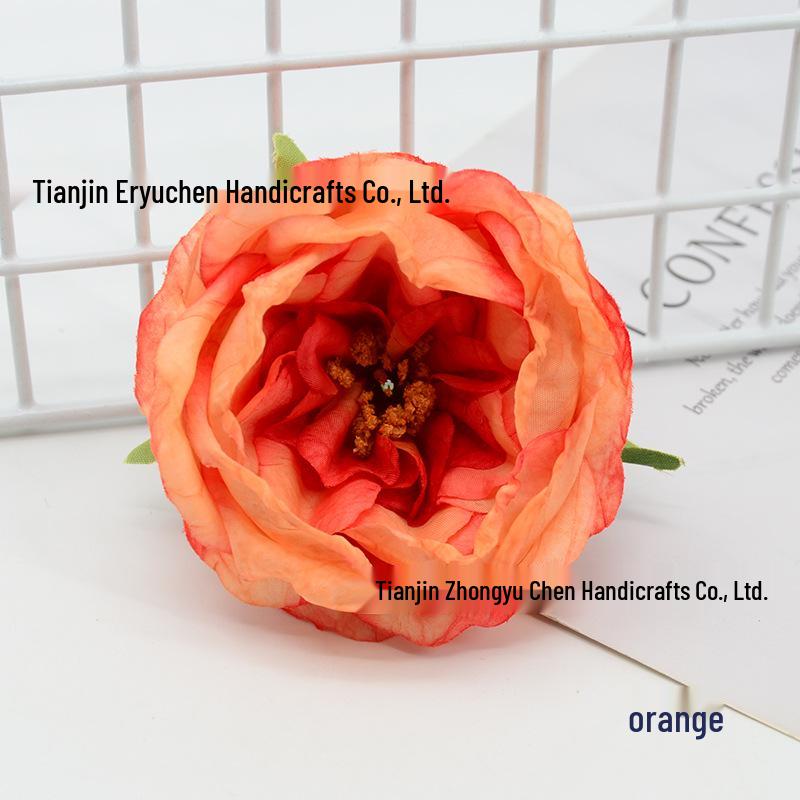 Austin Flower Sim Burned Edge Silk Wedding Floral Arrangement оранжевый
