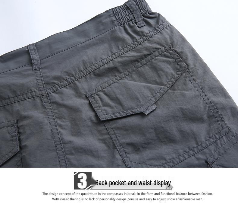 Pánské rychleschnoucí outdoorové turistické kalhoty - Podzim/Zima, S plusovým sametem, Vícekapsové, Volný střih, Velká velikost.