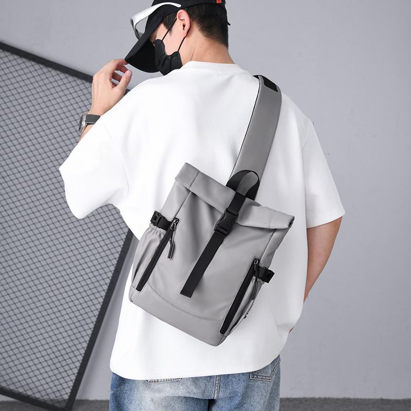 Roll-up Shoulder Bag Men's Travel Outdoor Crossbody Bag Outgoing Chest Bag