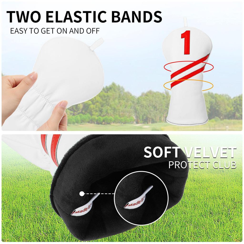 Cross-Border Golf Club Head Covers: Digital Stripe Design