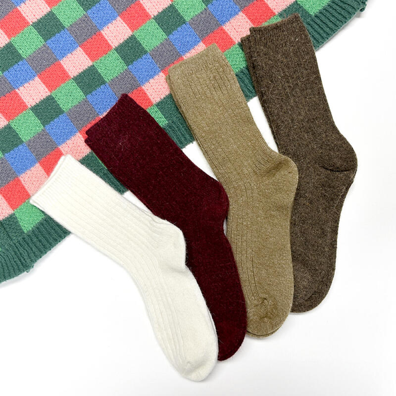 16 Women s Thick, Soft, Mid-Calf Socks (5 Pairs) Women s Winter Socks 163-6 Ivory 2 Black 3