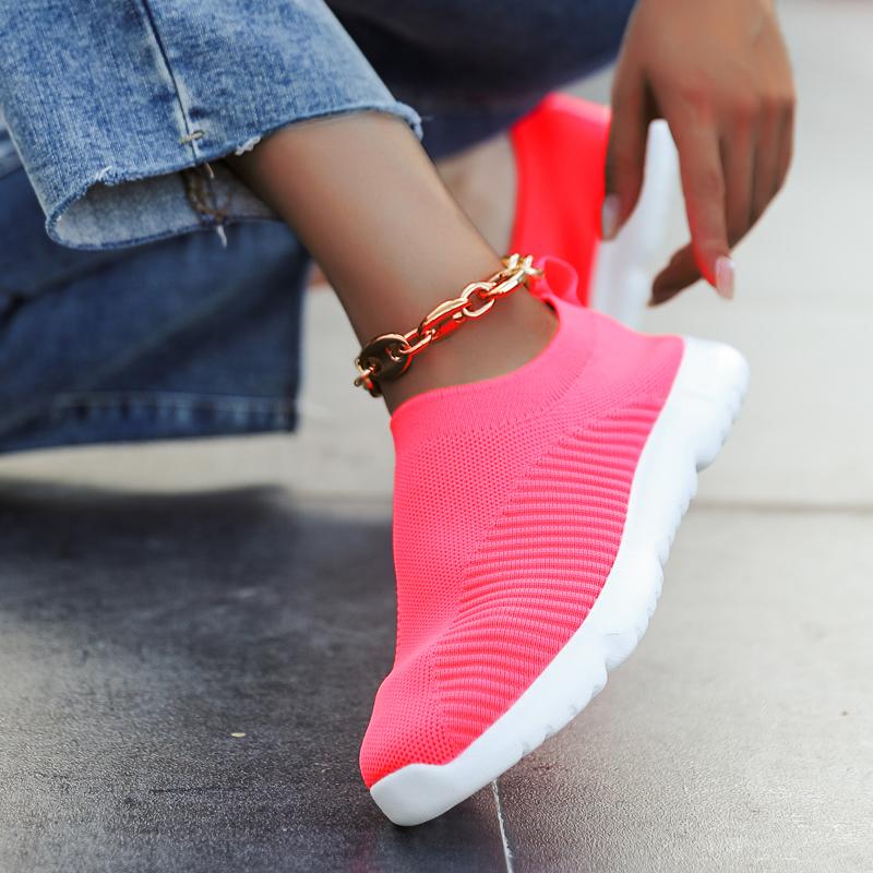 Fashion Women's Sneakers Trend 2024 Casual Hiking Platform Sports Loafers Wear-resistant Mesh Breathable Vulcanized Shoes Flat Low