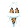 Dames Delt Trykt Sexy Bikini Mote Med Brystpute Uten Stålbøyle Badeplagg
