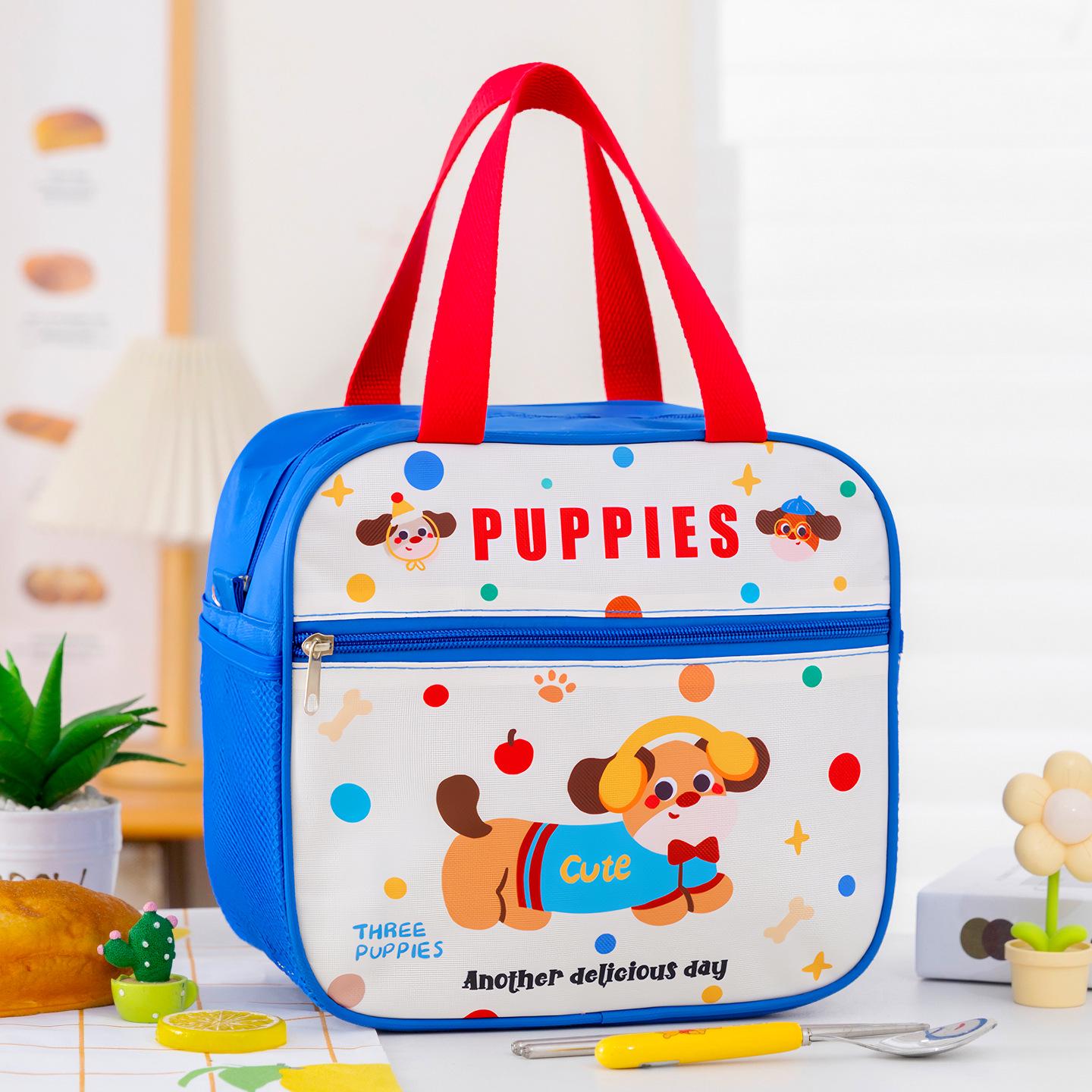 Insulated Large Capacity Waterproof Cartoon Lunch Bag for Kids