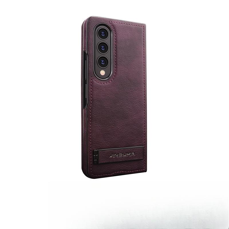 

This Creative Men s Leather Case Is Suitable for The Samsung Zfold6 Phone Case with A Flip Cover and A Fold5 Shockproof Folding 3/4th Generation Stand Samsung Galaxy Z Fold 3