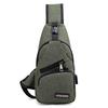 Men's breast bag, large-capacity casual backpack, cycling shoulder oblique span bag, water-proof Oxford cloth breast bag.