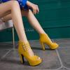 Summer New Womens Ankle Boots Sandals High Quality PU Leather Buckle Strap Zip Stiletto Heels Plus Size 35-46Shoes