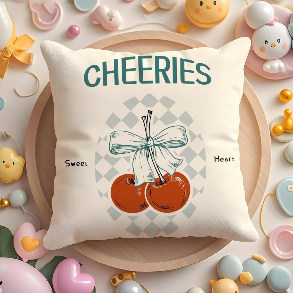 Luxury Brand K-Kirsh Cherry Cushion Cover Short Plush Double-Sided Printing Home Machine Washable In Warm Winter Pillow Case