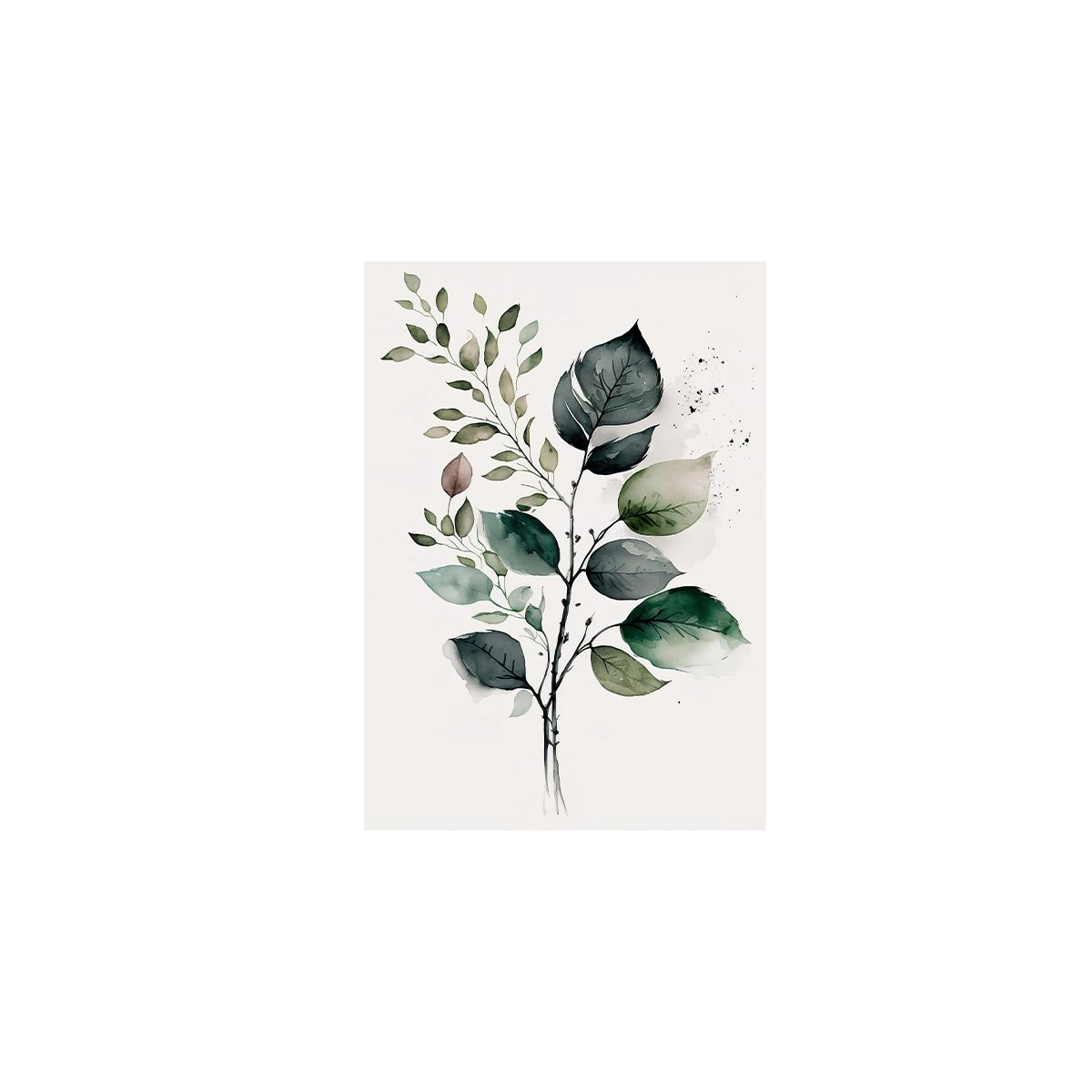 

1/3 шт. Акварельный ботанический эвкалиптовый цветочный холст принт плакат современный принт с изображением растений гостиная домашний декор художественный плакат подарки 21cm×30cm NoFrame