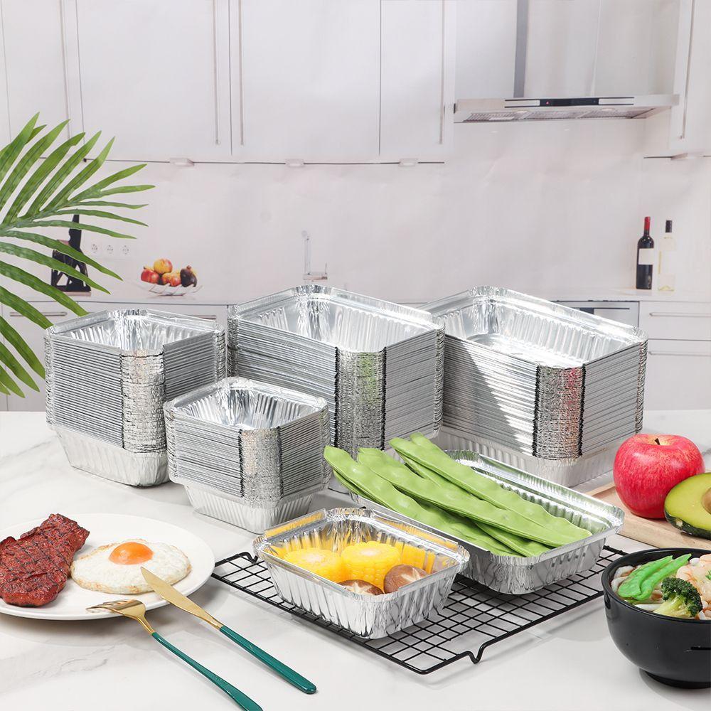10 Unidades Contenedor de Alimentos de Papel de Aluminio Cuenco Desechable Papel para Freidora de Aire Cocinar Calentar Almacenar