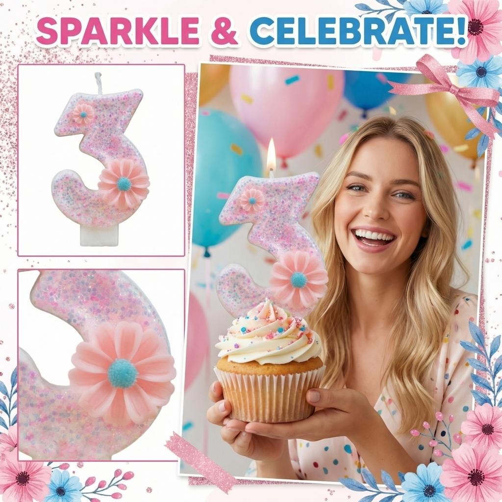 Fashion Cartoon Creative Birthday Candles Party Digital Candles